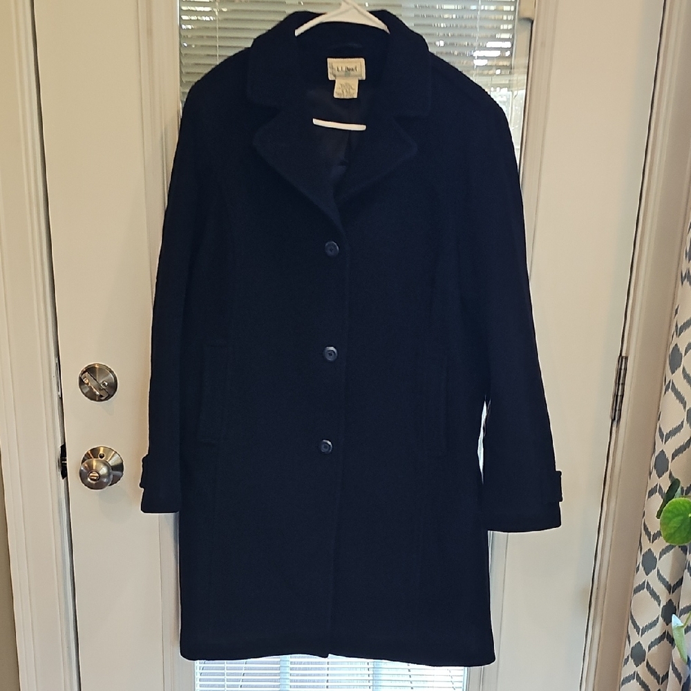 L.L. Bean Classic Black Wool Blend Jacket